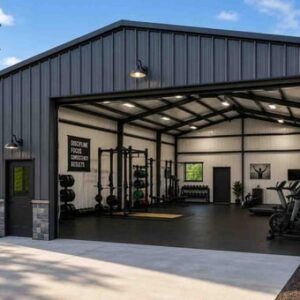 22x40 metal building: standard configuration angle, 880 sq ft Steel and Stud factory direct