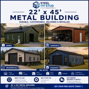 22x45 Metal Building Kits Custom Built for You