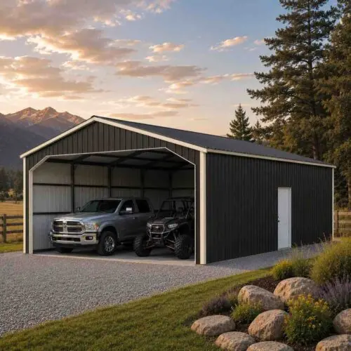 Utility Metal Carports - 20 x 35 x 10