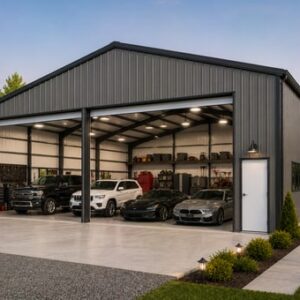 24x25 metal building: standard configuration angle, 600 sq ft Steel and Stud factory direct