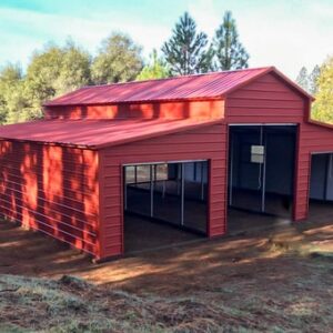 24x28 metal building: standard configuration angle, 672 sq ft Steel and Stud factory direct