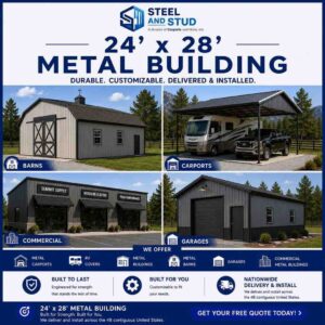 24x28 Metal Building Kits for Sale