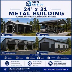 24x31 Metal Building Kits for Sale