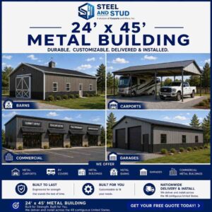 24x45 Metal Building Kits and Steel Garages