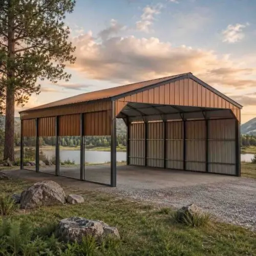 Standard Metal Carports - 24 x 40 x 10