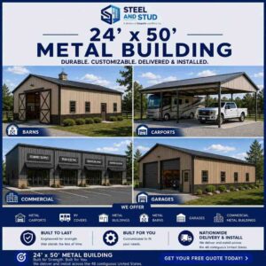 24x50 Metal Building Kits Built to Spec