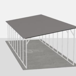 24x56 metal building: standard configuration angle, 1,344 sq ft Steel and Stud factory direct