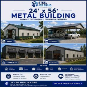 24x56 Metal Building Kits Built Your Way