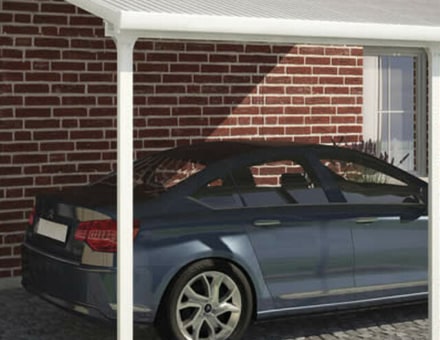 26x40 metal building: hero render — building exterior view, 1,040 sq ft Steel and Stud factory direct