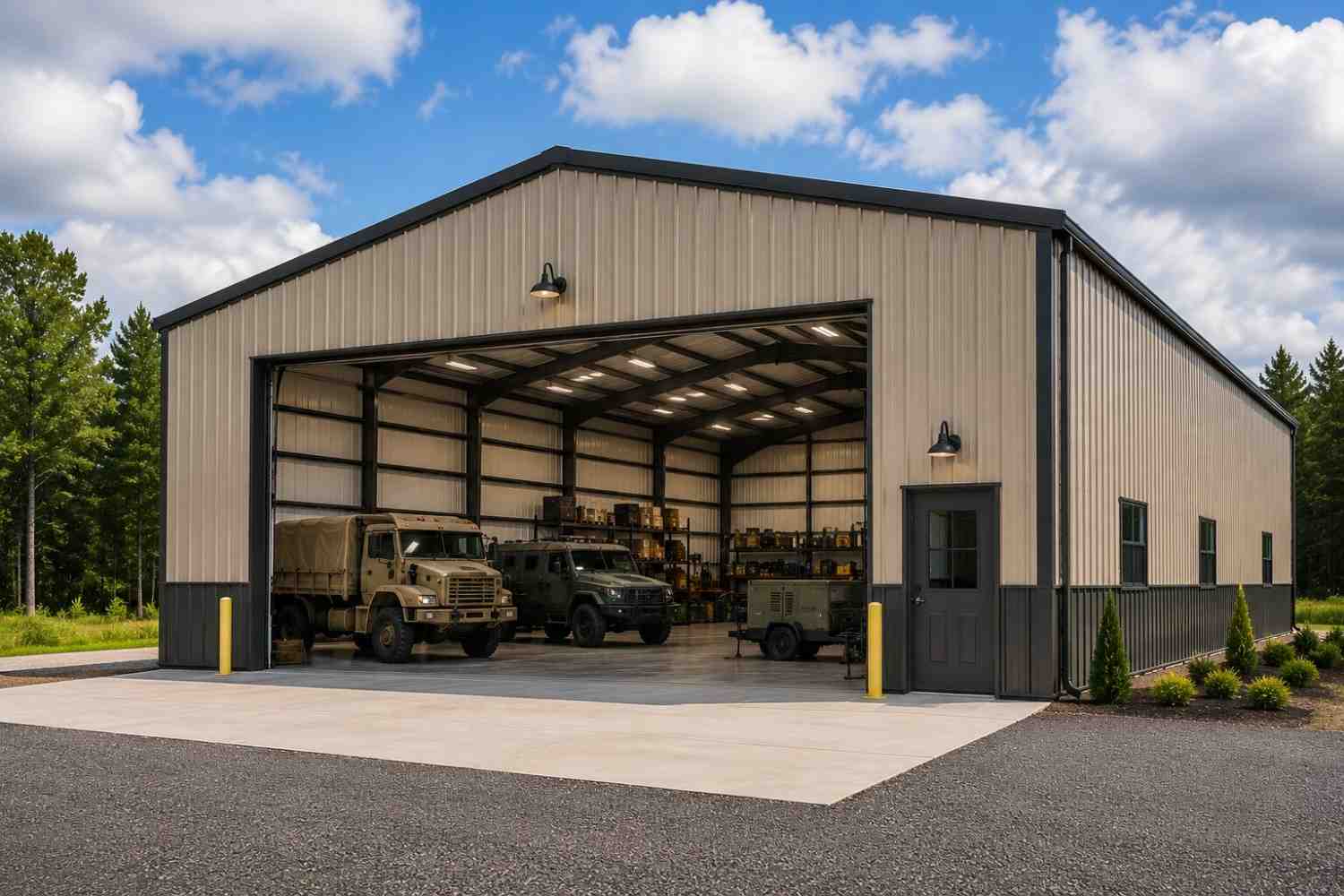 40x25 Prefab Steel Carport with Clearance up to 20 Ft