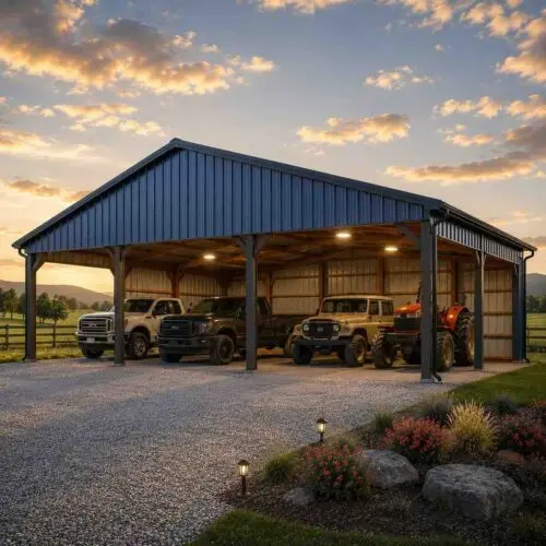 40×40 Detached Shop with Loft Metal Building Kit
