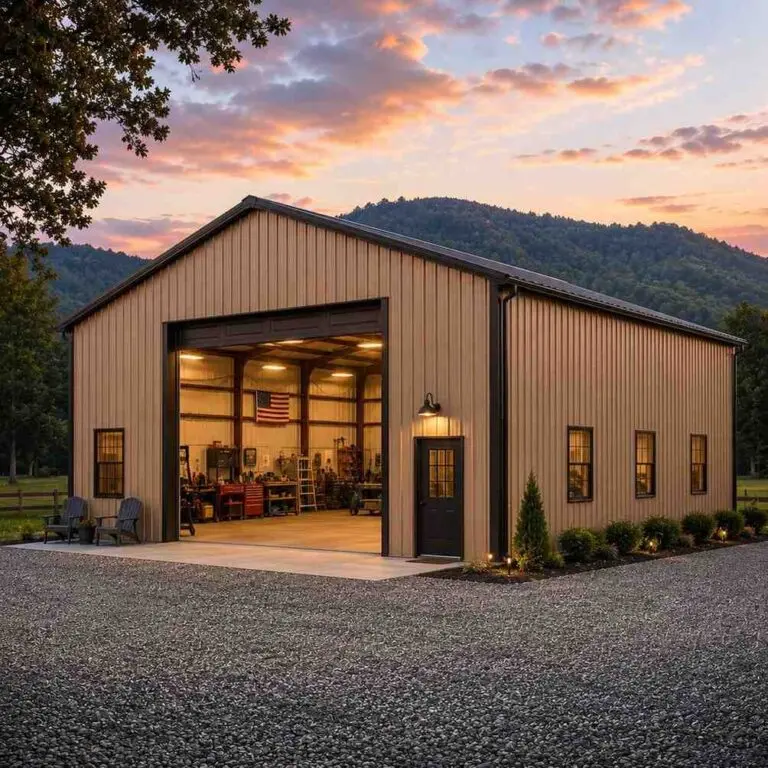 30×50 Three-Car Garage with Workshop