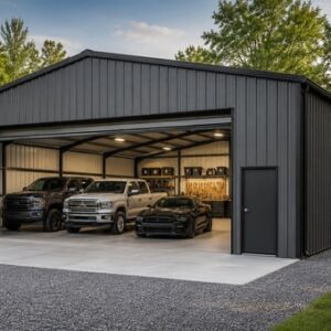 50x75 metal building: standard configuration angle, 3,750 sq ft Steel and Stud factory direct