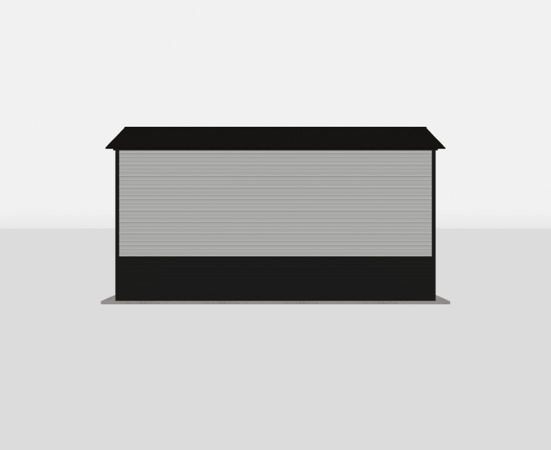Standard Metal Garages - 15 x 20 x 10 (Vertical Roof)
