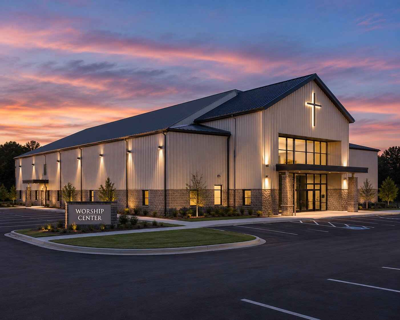 Worship Center / Fellowship Hall hero view
