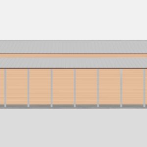 Metal Garage With Lean-to - 24 x 40 x 10