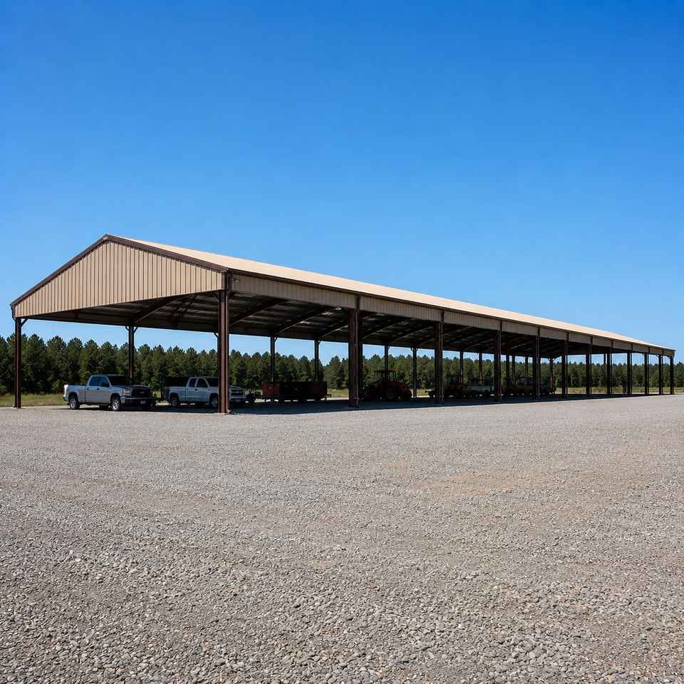 100x200 Metal Building - Carport