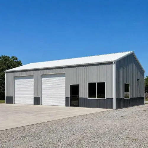 25×40 Two-Car Detached Garage Metal Building Kit