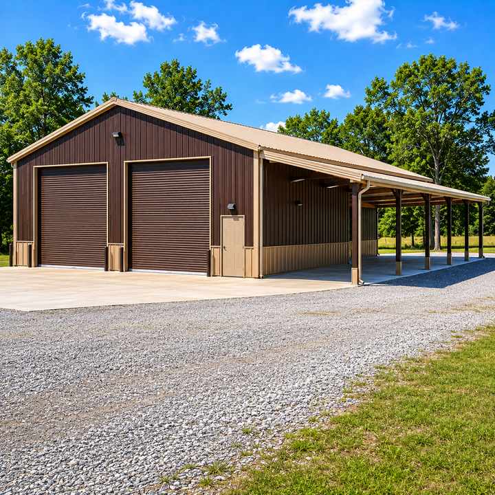 40x50 Metal Building - Lean-To