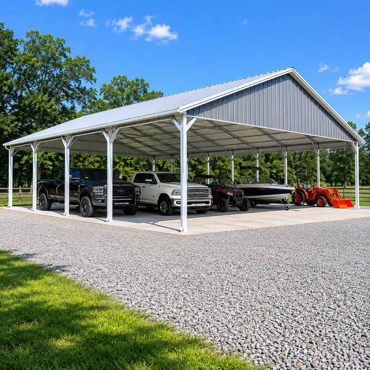 60x60 Metal Building - Carport