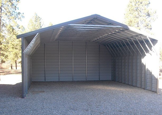 Steel and Stud customer install — 20×40×10 metal building, engineered roof and side panels