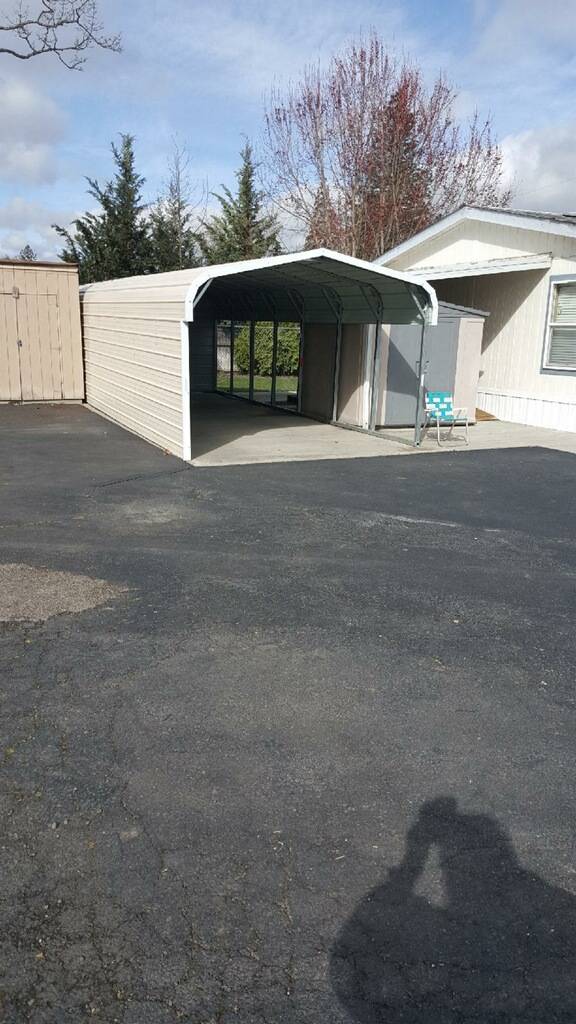 Custom metal carport installation