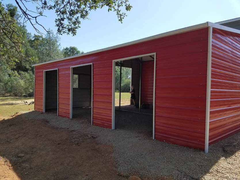 18×31×12 custom metal barn, factory-direct from Steel and Stud