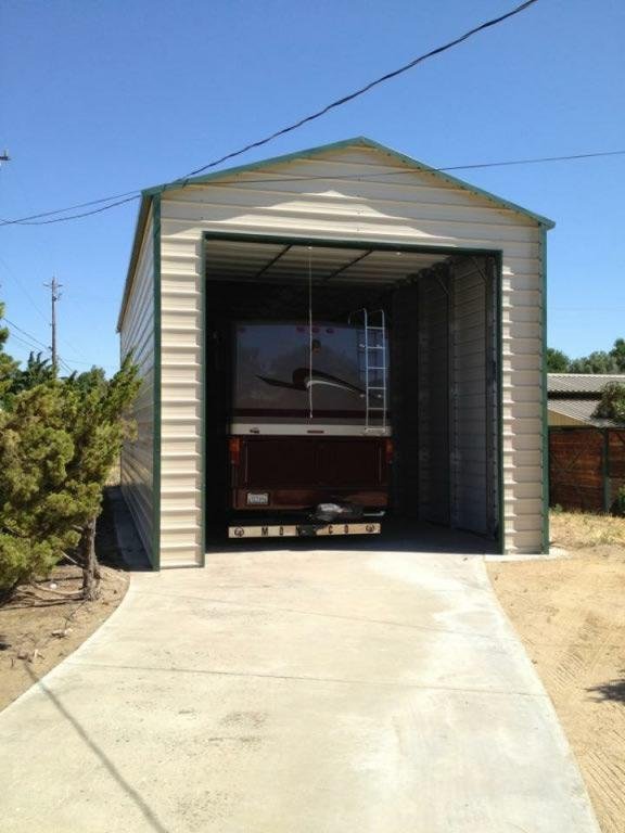 18x46x16 RV garage angle