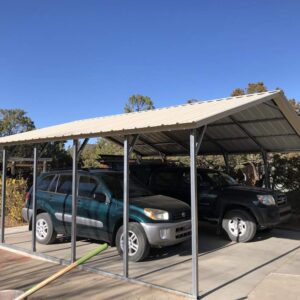 Steel and Stud customer photo - 20×21 metal building, A-frame roof with vertical panels