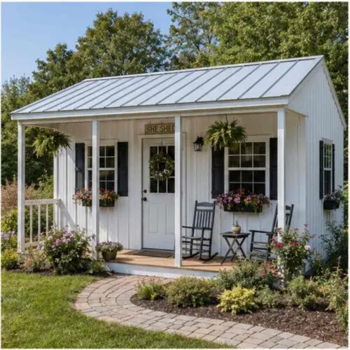 24×35 She Shed with Loft Studio
