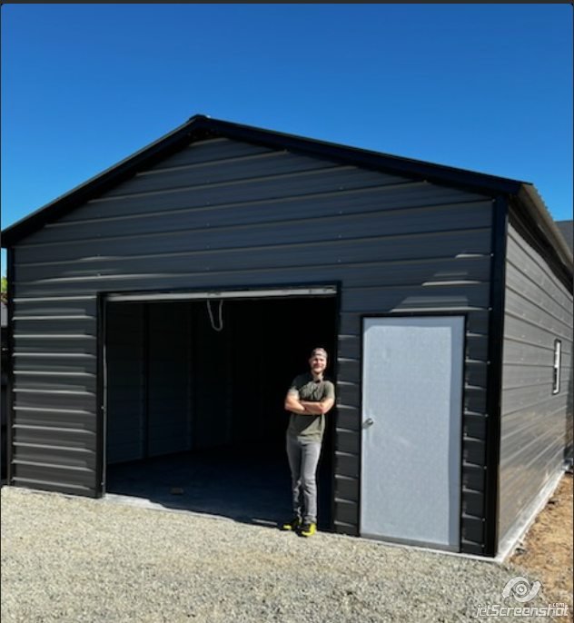 Steel and Stud Metal building install — 20×31×10, Oregon