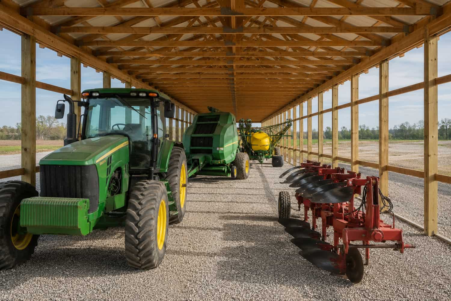 equipment and implement shed + seasonal storage