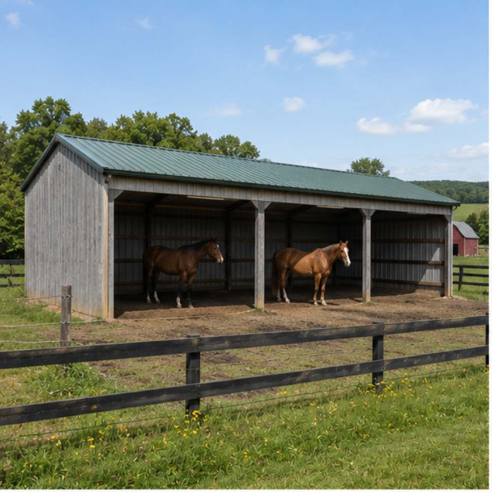 horse barn tack room + seasonal storage