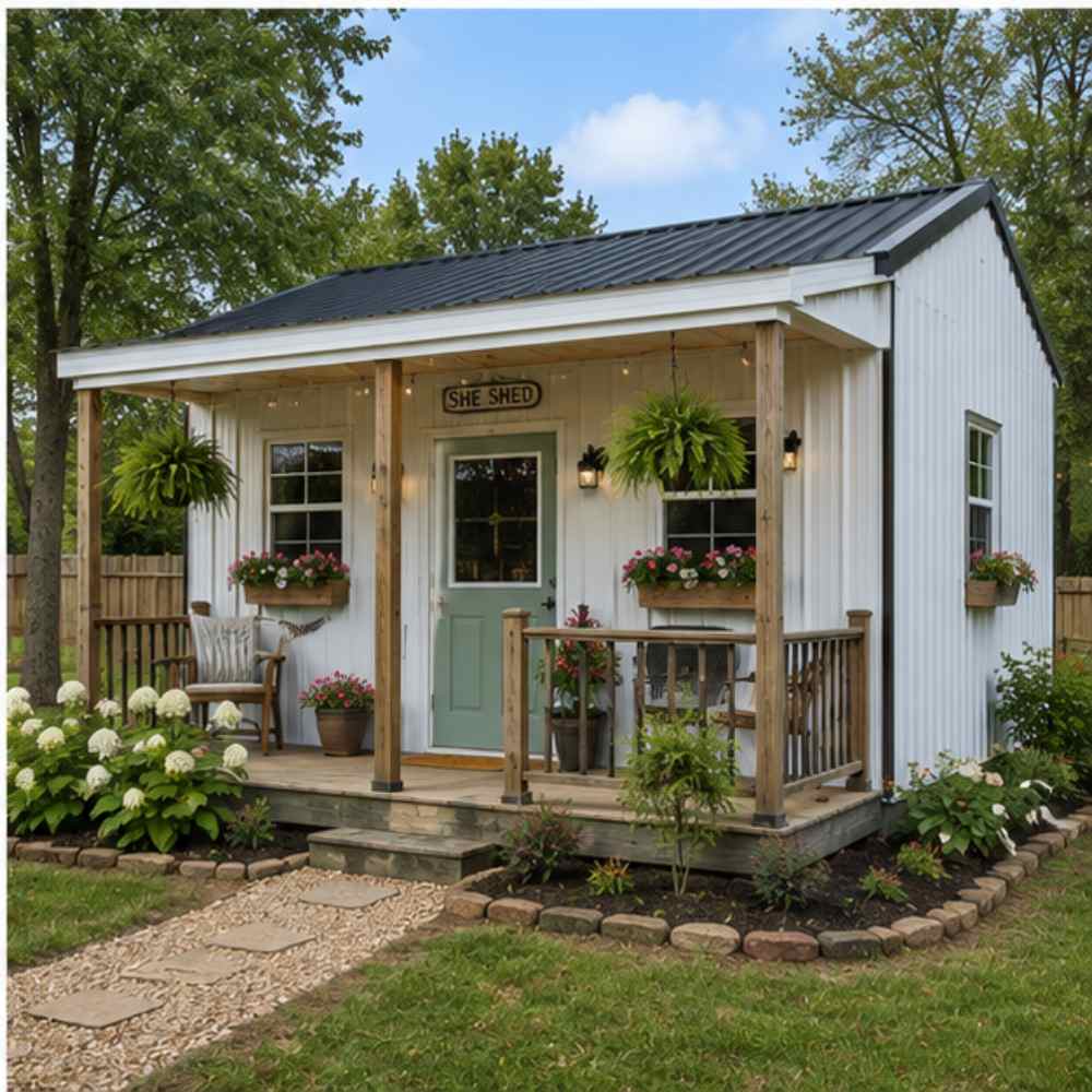 man cave she shed + seasonal storage