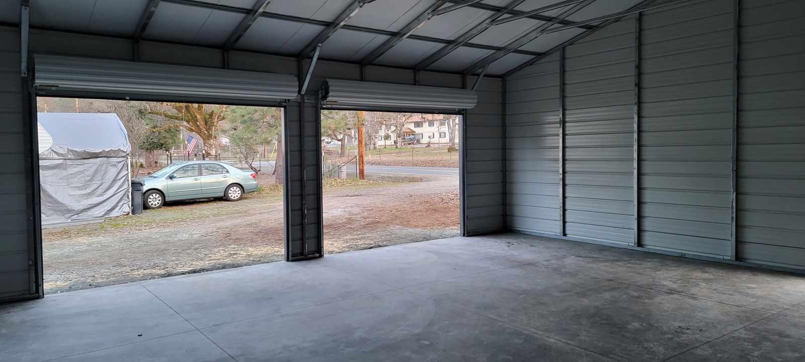Steel and Stud Metal building install — 28×30×10