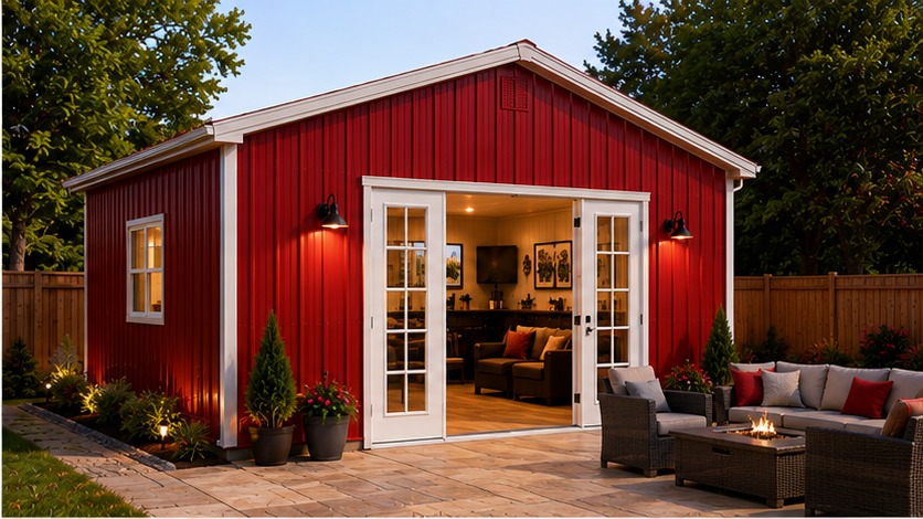 man cave / she shed + seasonal storage
