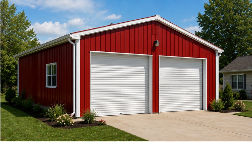 detached garage with workshop bay + seasonal storage
