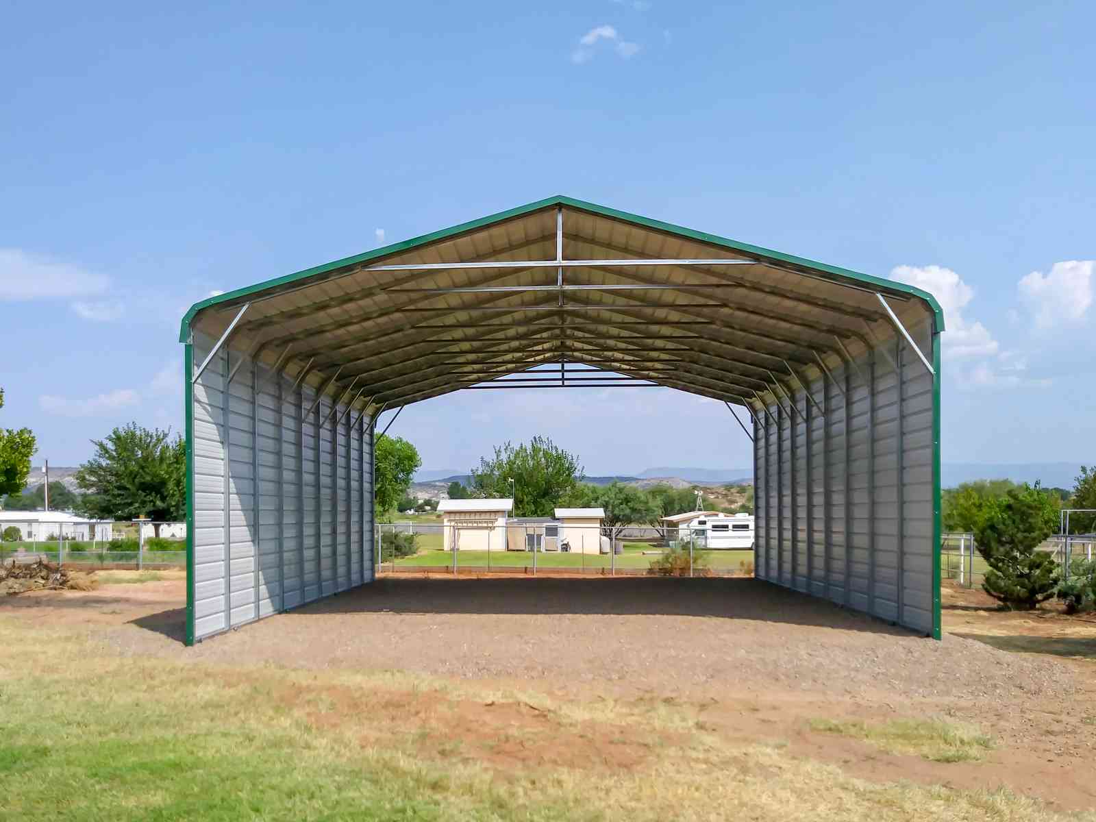 30×35×12 metal building built and erected by Steel and Stud crews