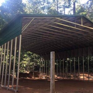 30×51×12 metal building installed by Steel and Stud, engineered roof and side panels