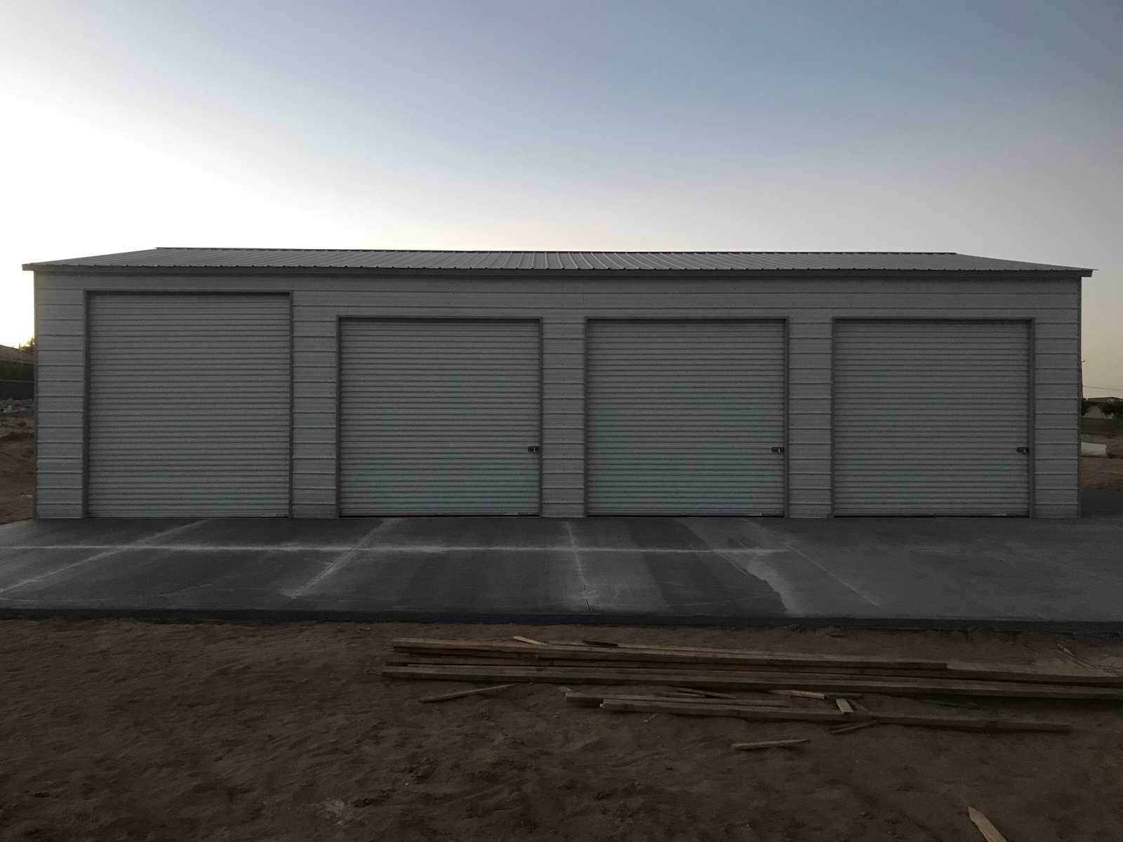 Professionally installed 30×53×12 metal building by Steel and Stud