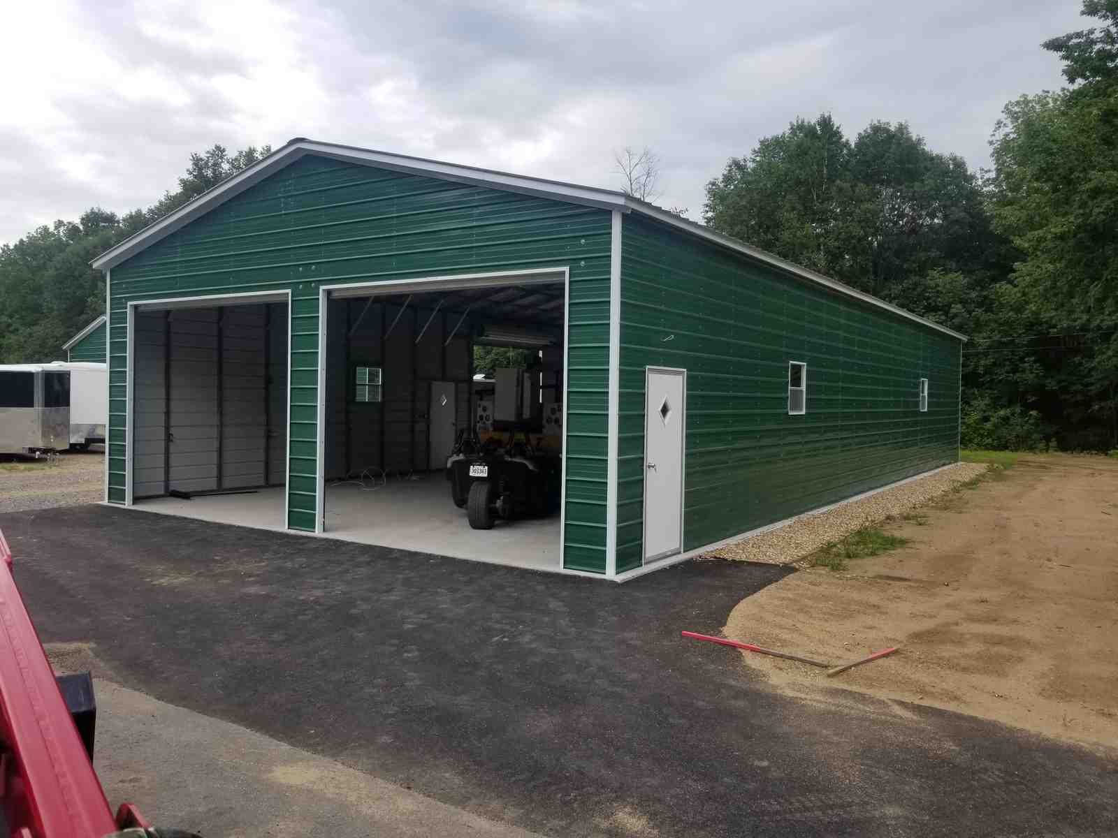 Custom 30×71×12 metal building from Steel and Stud, engineered with all-vertical roof and side panels
