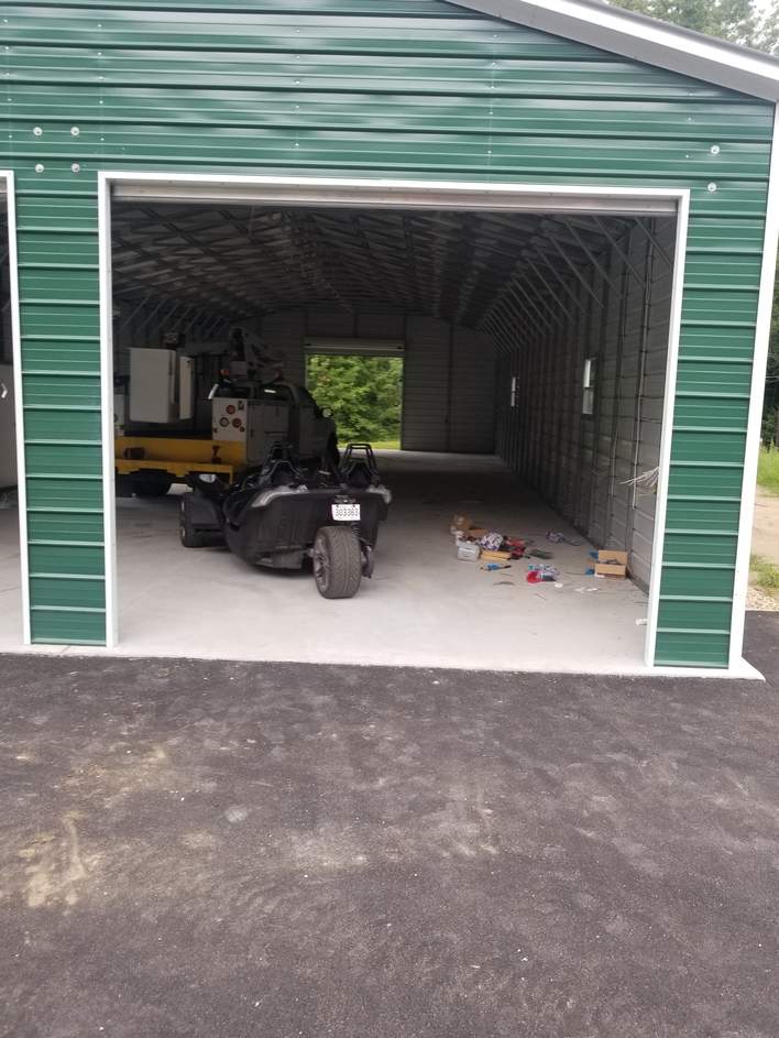 Steel and Stud Metal building install — 30×71×12