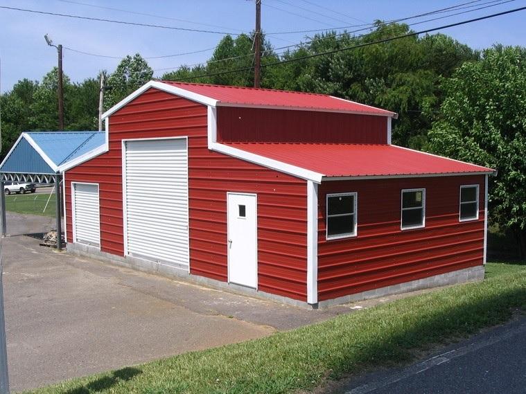 Metal lean-to project by Steel and Stud — 38×21×12 featuring engineered roof and side panels