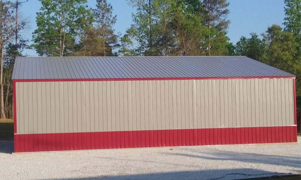 Professionally installed 50×52 metal building by Steel and Stud