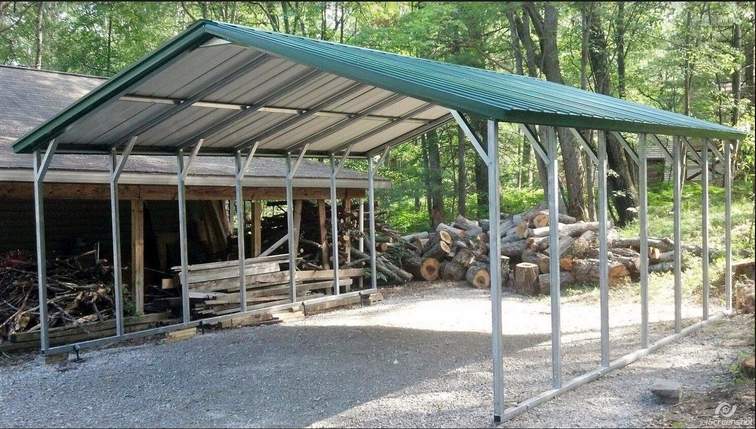 A-frame vertical roof carport