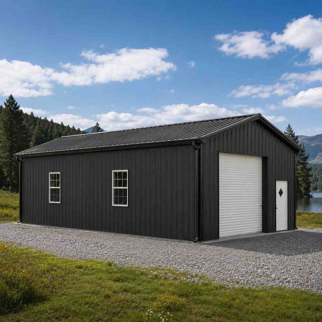 woodshop and home gym split + seasonal storage