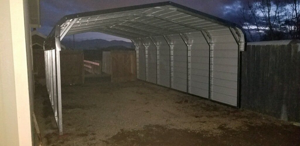 Steel and Stud Metal building install — 16×26×6, Indiana