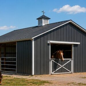 24×35 Run-In Horse Barn