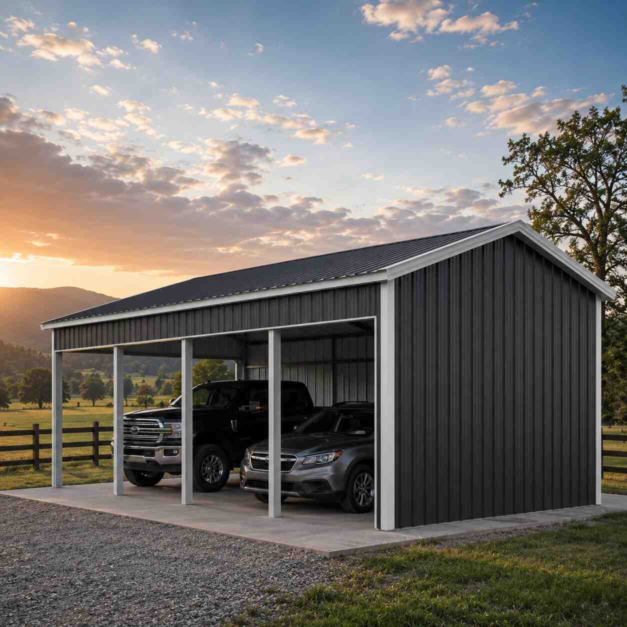 Carport with Storage Bay hero view