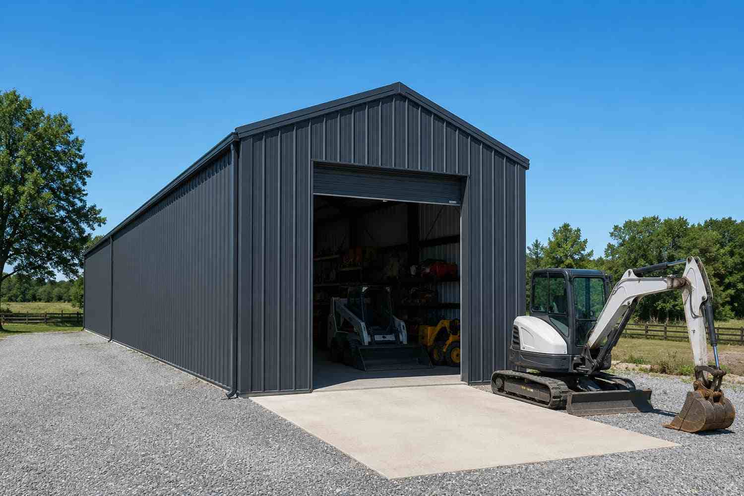 two-bay contractor shop + seasonal storage